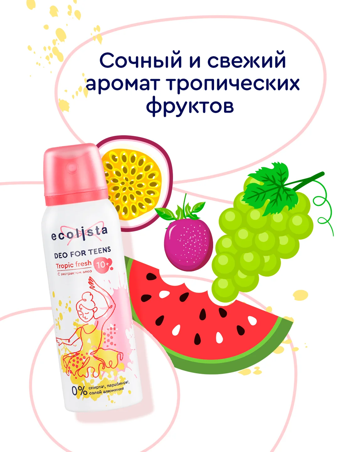 Дезодорант для девочек и подростков Tropic Fresh 10+