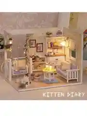 Подарочный интерьерный конструктор, Румбокс Yarvita, миниатюра "Мечта Котёнка", DIY House