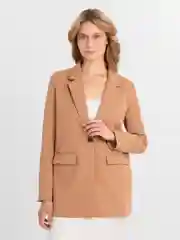 Бежевый пиджак женский оверсайз