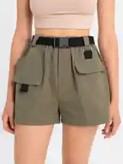 Оливковый шорты женские