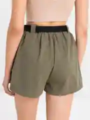 Оливковый шорты женские