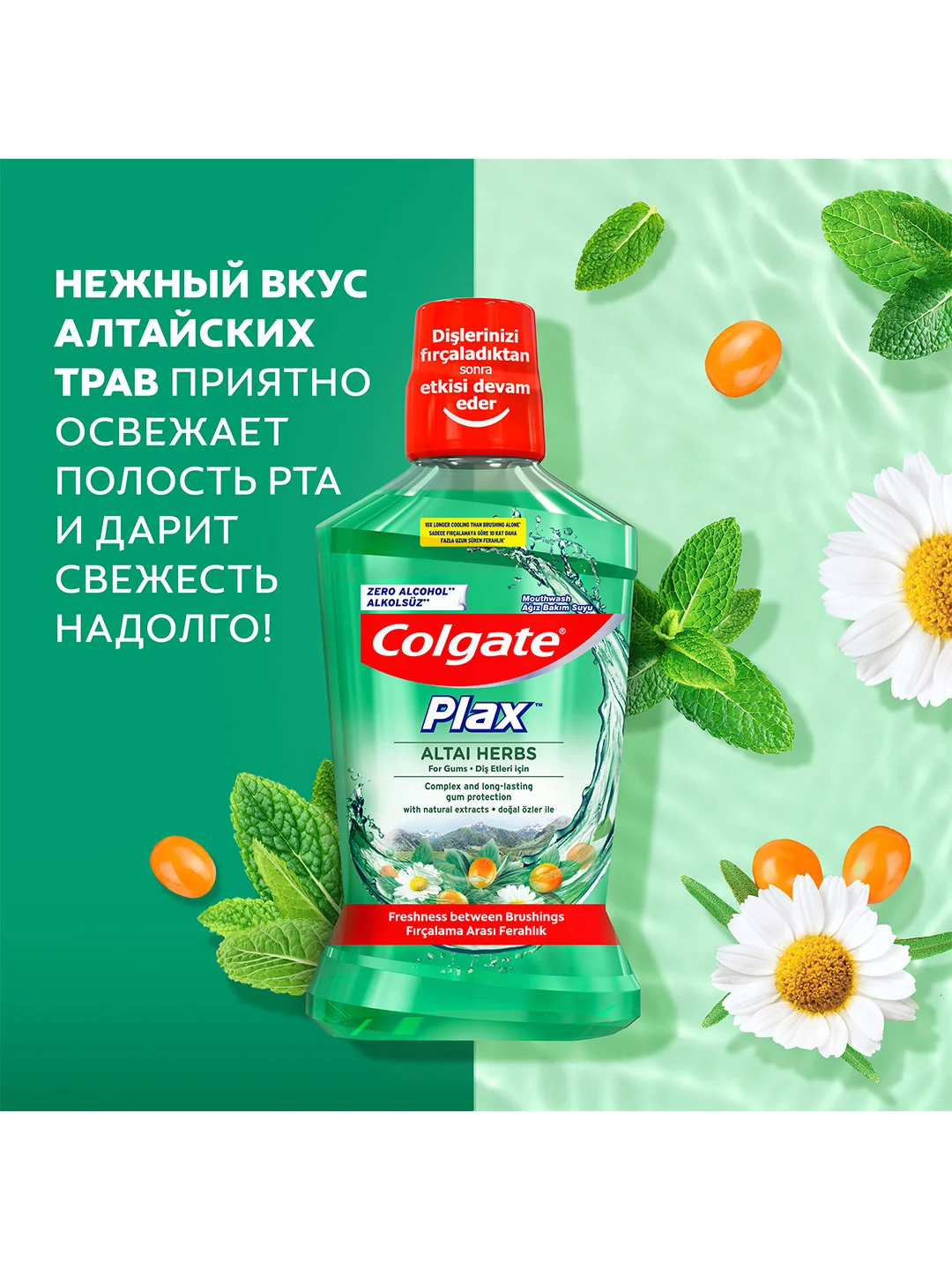 Ополаскиватель для полости рта Colgate Plax Алтайские Травы, для десен, 500 мл, 2 шт