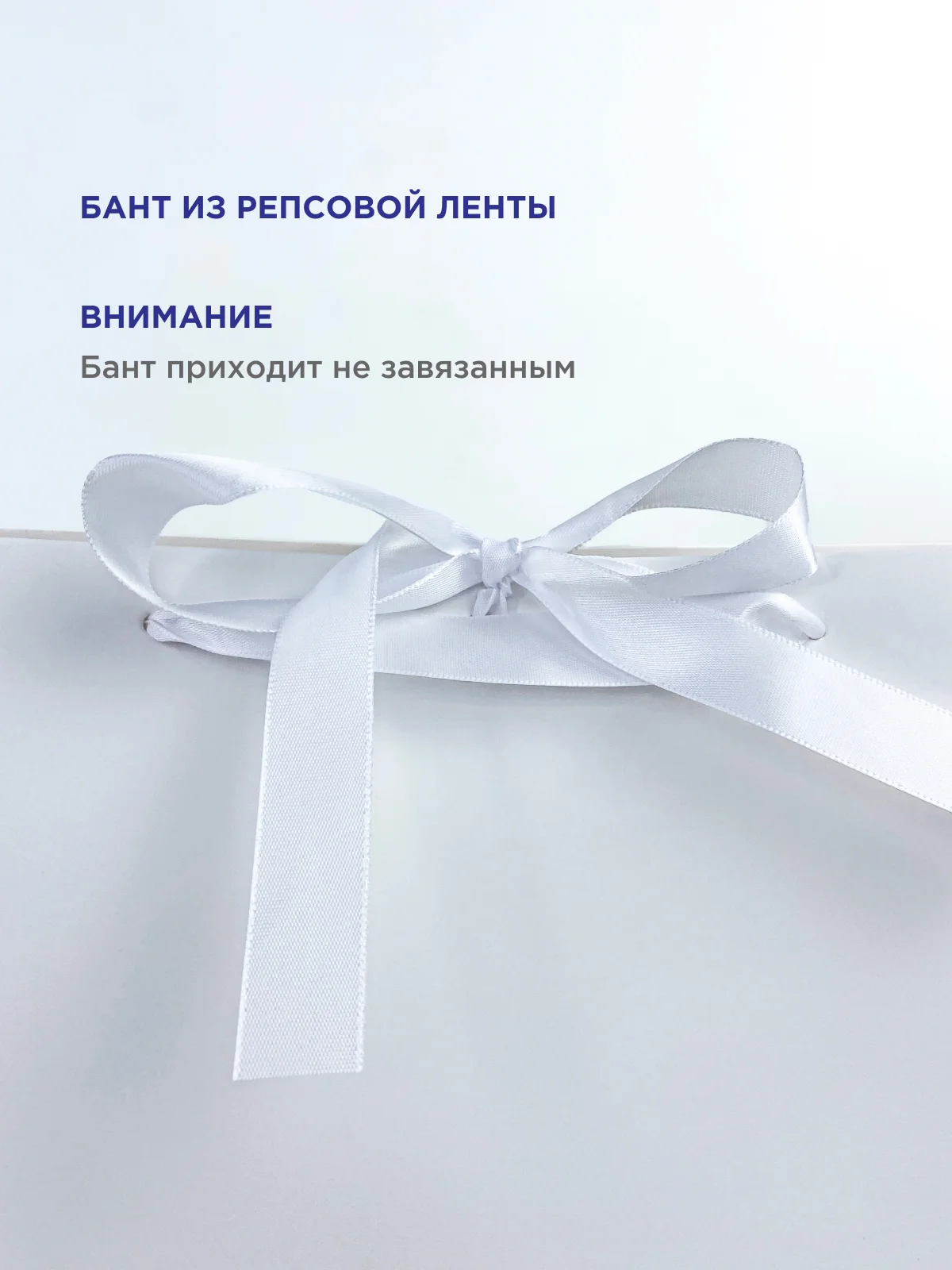 Белый пакет подарочный, большой