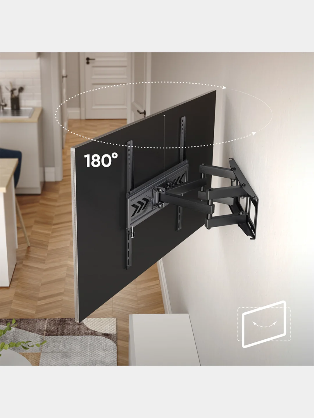 Кронштейн для телевизора 32" - 65" STE644, наклонно-поворотный, до 45 кг, черный