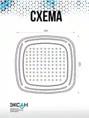 Тропическая лейка "подсолнух" квадратная для ванной