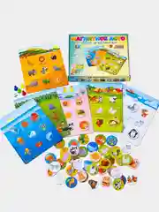 Настольная магнитная игра лото Бигр "Мир животных", УД48