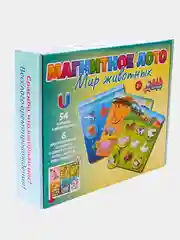 Настольная магнитная игра лото Бигр "Мир животных", УД48