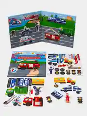 Развивающая игра на магнитах Бигр "Спецмашинки", УД60