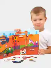 Развивающая настольная магнитная игра Бигр "Стройка", УД62