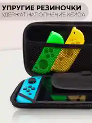Небесно-голубой чехол для консоли Nintendo Switch и Nintendo Switch OLED, защитный кейс КАРТОФАН на молнии