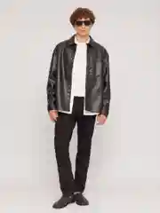 Черный брюки силуэта Slim из хлопка