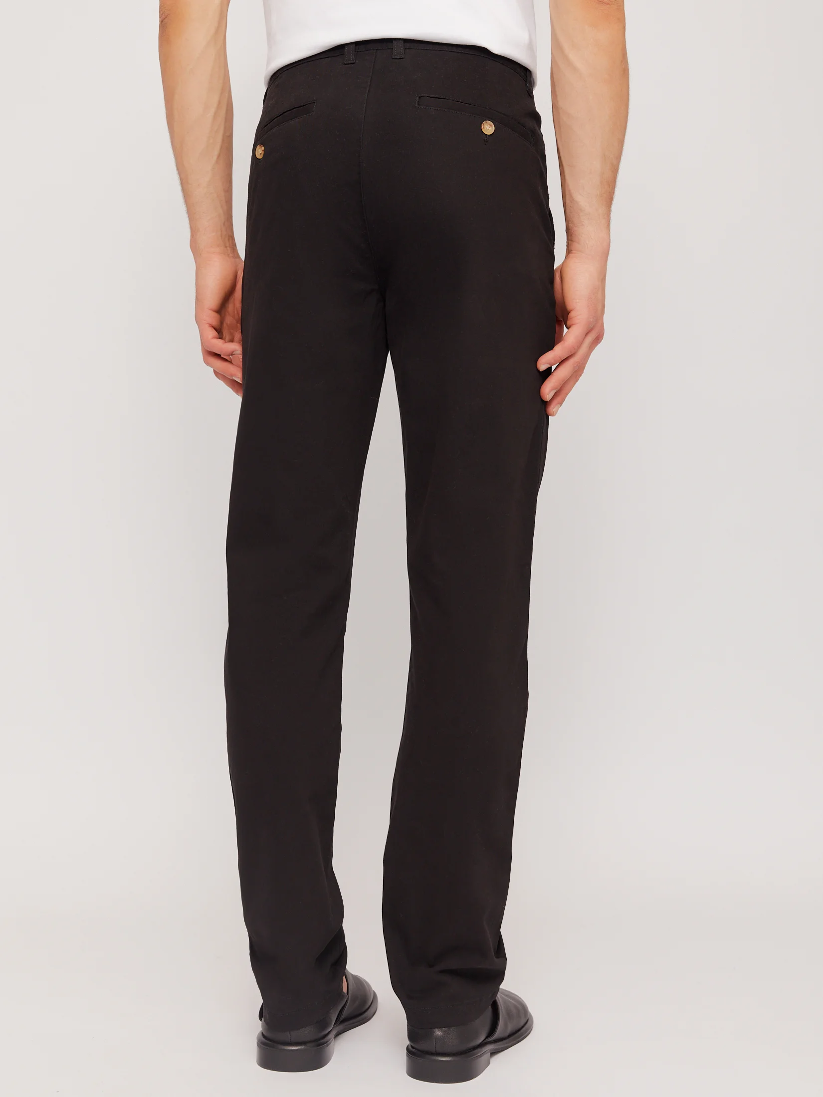 Черный брюки силуэта Slim из хлопка