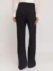 Черный женские прямые брюки на резинке