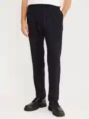 Темно-синий мужские брюки Tapered на резинке