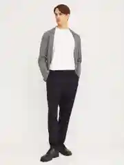 Темно-синий мужские брюки Tapered на резинке