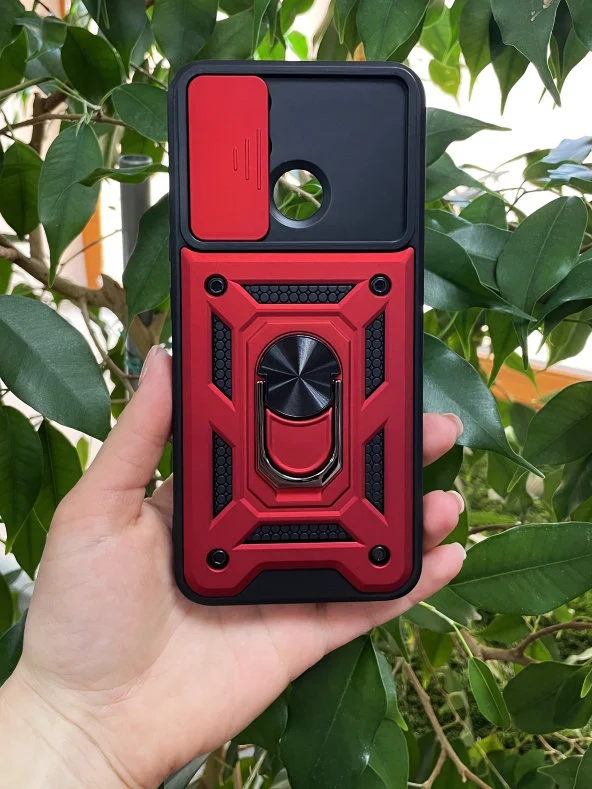 Красный чехол противоударный armors для Realme Narzo 50A / Реалми Нарзо 50А с защитой камеры