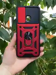 Красный чехол противоударный armors для Realme Narzo 50A / Реалми Нарзо 50А с защитой камеры