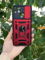 Красный чехол противоударный armors для Realme Narzo 50A / Реалми Нарзо 50А с защитой камеры