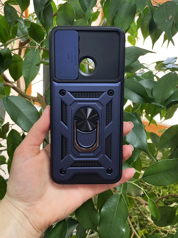 Темно-синий чехол противоударный armors для Realme Narzo 50A / Реалми Нарзо 50А с защитой камеры