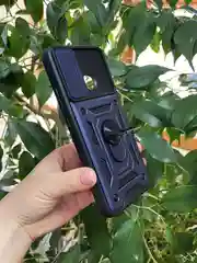 Темно-синий чехол противоударный armors для Realme Narzo 50A / Реалми Нарзо 50А с защитой камеры