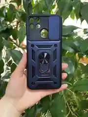 Темно-синий чехол противоударный armors для Realme Narzo 50A / Реалми Нарзо 50А с защитой камеры