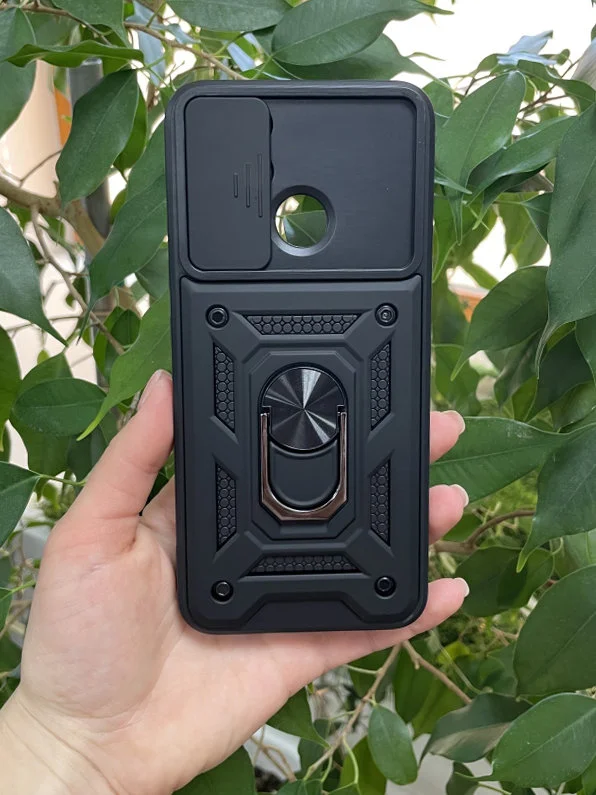 Черный чехол противоударный armors для Realme Narzo 50A / Реалми Нарзо 50А с защитой камеры