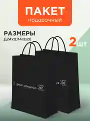 Белый пакет подарочный большой
