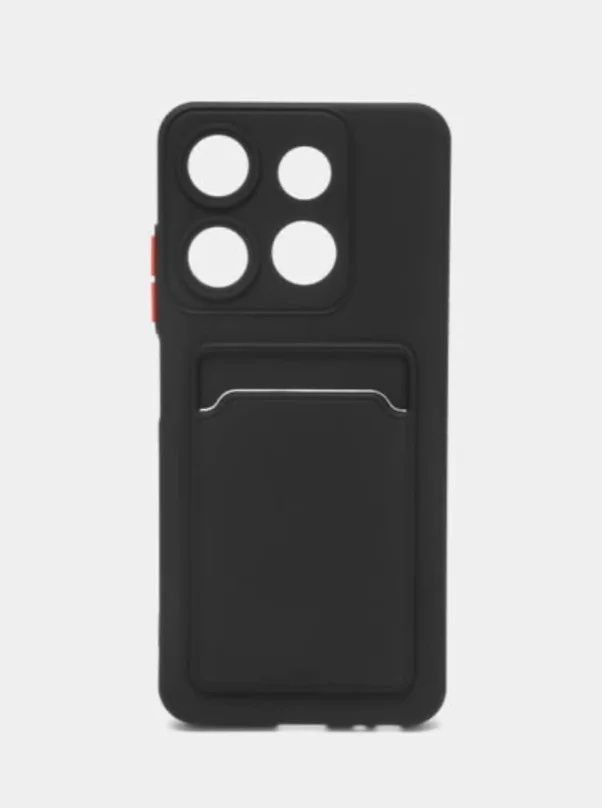 Чехол для Infinix Smart 7 HD (Инфиникс Смарт 7 ХД), с карманом для карт