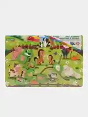 Игра лабиринт Brauberg Kids, 665264, для детей деревянная с животными, развивающие игрушки
