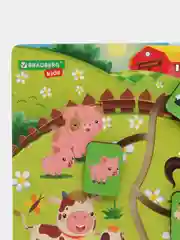 Игра лабиринт Brauberg Kids, 665264, для детей деревянная с животными, развивающие игрушки
