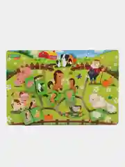Игра лабиринт Brauberg Kids, 665264, для детей деревянная с животными, развивающие игрушки