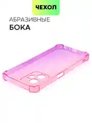 Розовый противоударный чехол для Realme C35 силиконовый BROSCORP с усиленными углами, защита камер