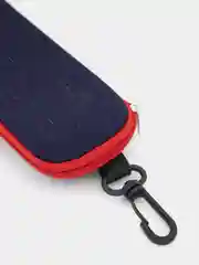 Красный футляр для очков твердый тканевый