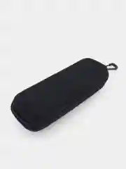 Черный футляр для очков твердый тканевый