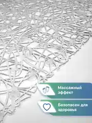 Прозрачный коврик для ванной и душа на присосках "Паутинка" 35х72 см, ВИЛИНА