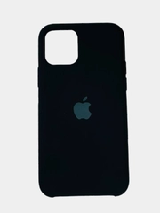 Чехол SILICONE COVER для iPhone 11 Pro, чёрный с серым логотипом