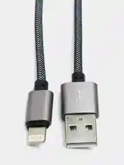 Черный кабель для IPhone / iPad /USB Type А на USB lightning /быстрая зарядка /3А/зарядный кабель