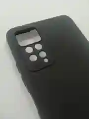 Черный чехол силиконовый Xiaomi Note 11 pro  5G матовый с защитой камеры