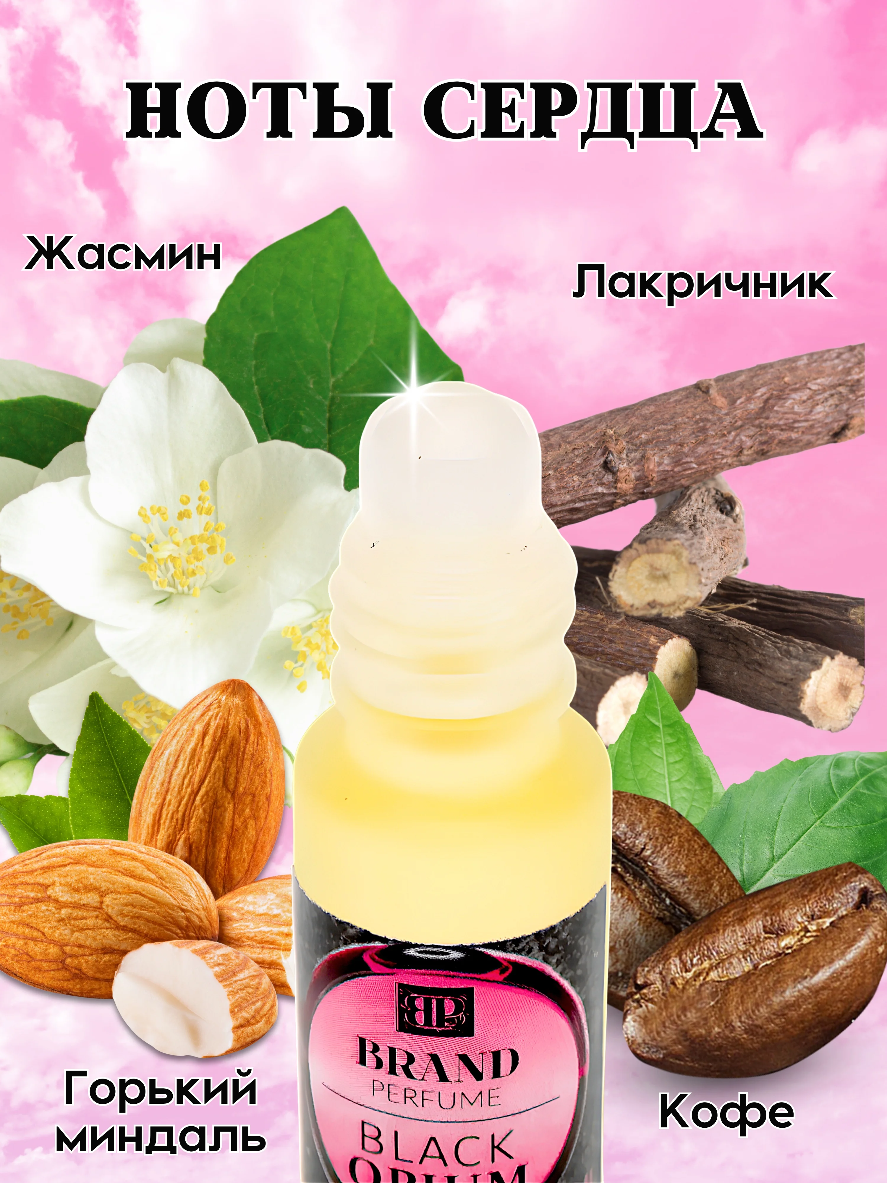Масляные духи по мотивам Black Opium (Блэк Опиум), женские, роликовый флакон, 3 мл