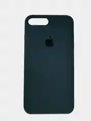 Чехол SILICONE COVER для iPhone 8 Plus, серый / чёрный логотип
