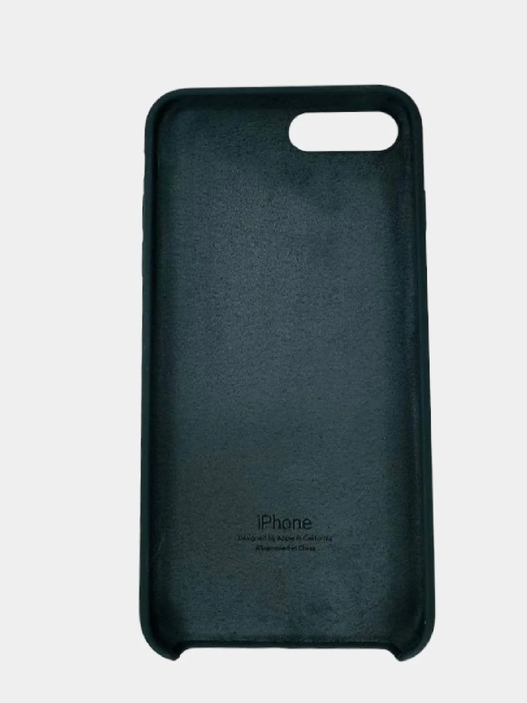Чехол SILICONE COVER для iPhone 8 Plus, серый / чёрный логотип