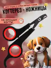 Черный когтерез-секатор, ножницы для кошек и собак мелких пород