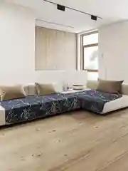 Черный дивандек ультрастеп, Вселенная текстиля, цвет 4359, 90 х 160, 90 х 210, набор: 90 х 160, 90 х 210