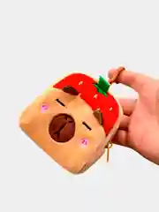 Алый брелок плюшевый капибара на сумку, мягкая игрушка капибара