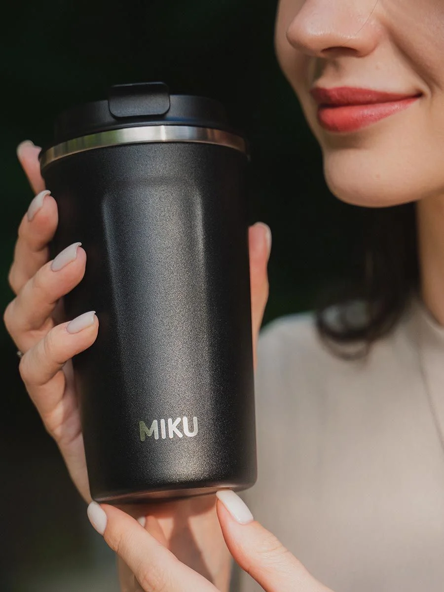 Синий термокружка MIKU для кофе, чая с собой и в автомобиль, 510 мл