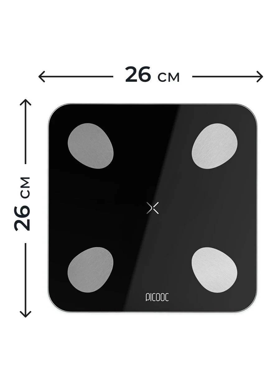 Черный умные диагностические весы Mini Lite
