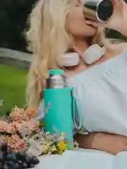 Бирюзовый термос MIKU для чая и кофе, 1 литр