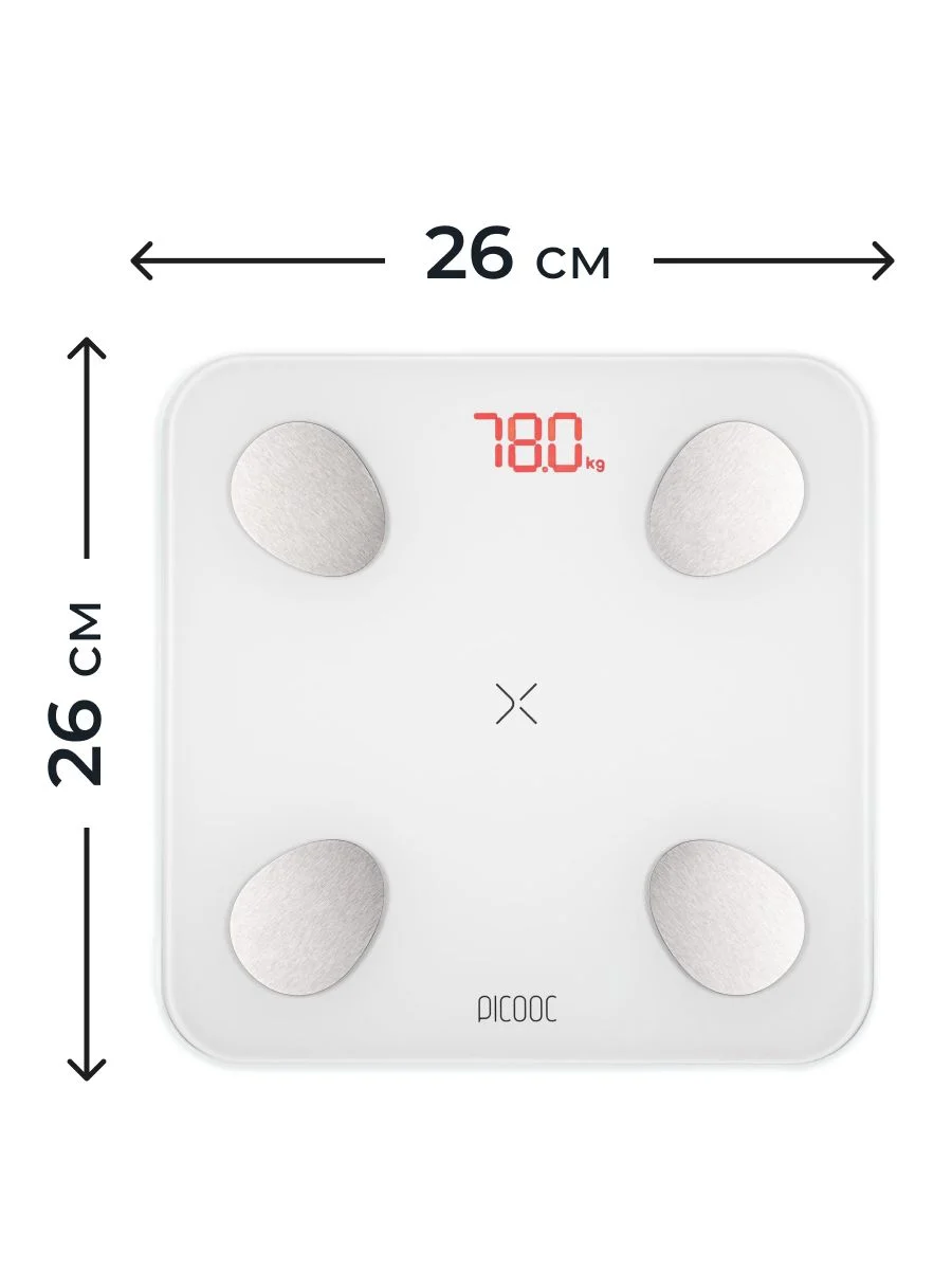 Белый умные диагностические весы Mini Lite