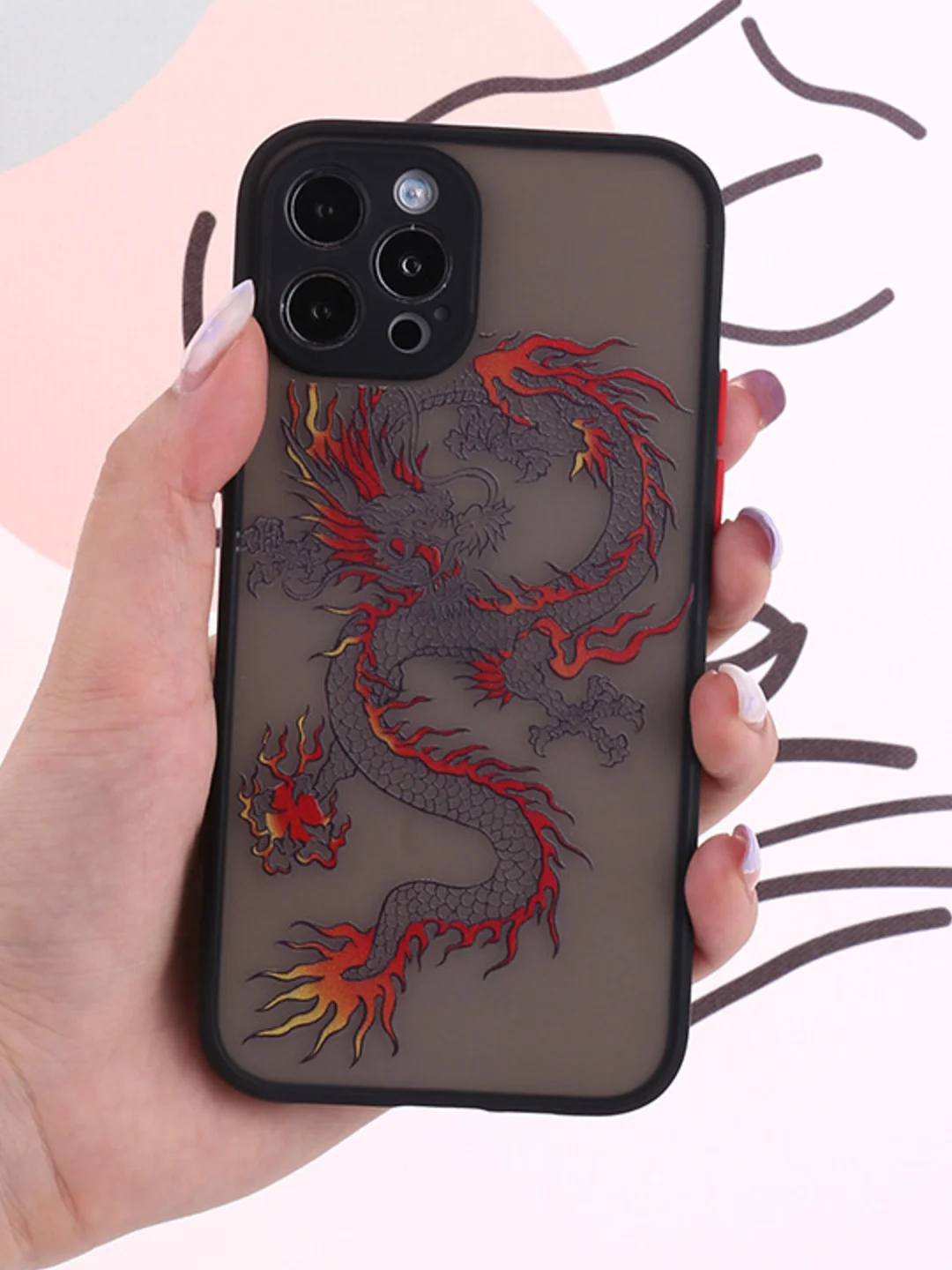 Красный чехол на iPhone (Айфон) 11/13/14/15/X/XR/7/8 Plus/SE2/XS Max/12 Pro Max про макс