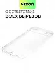 Прозрачный чехол для Google Pixel 8, 8 Pro силиконовый BROSCORP матовый/ прозрачный с защитой камер